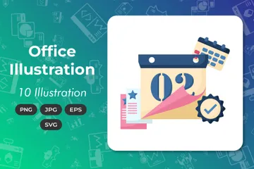 Escritório Illustration Pack