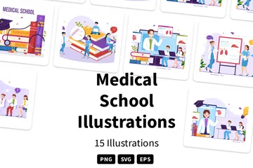 Escuela de Medicina Paquete de Ilustraciones