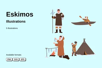 Eskimos Illustration Pack