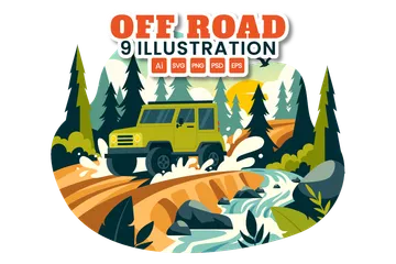 Esporte Off Road Pacote de Ilustrações