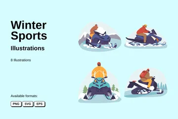 Esportes de inverno Pacote de Ilustrações