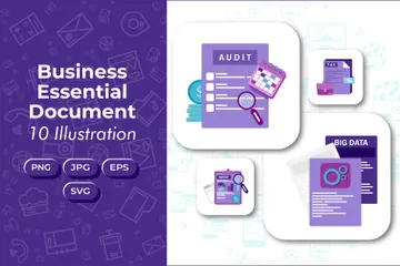 Essential Business Document Illustration Pack