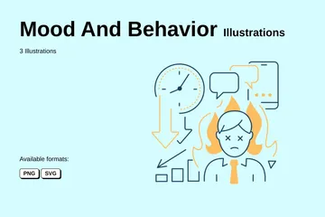 Estado de ánimo y comportamiento Paquete de Ilustraciones