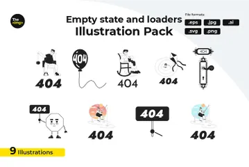 Estado vacío y cargadores Paquete de Ilustraciones