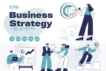 Estrategia de negocios Paquete de Ilustraciones