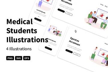 Estudantes de medicina Pacote de Ilustrações