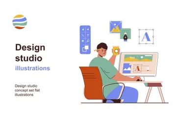 Estudio de diseño Paquete de Ilustraciones