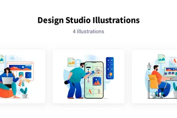 Estudio de diseño Paquete de Ilustraciones