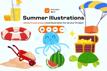 Été Pack d'Illustrations