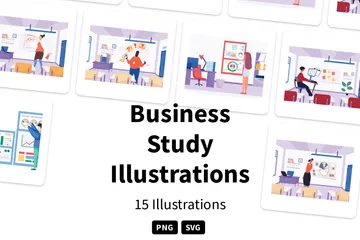 Étude commerciale Pack d'Illustrations