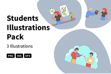 Étudiants Illustration Pack