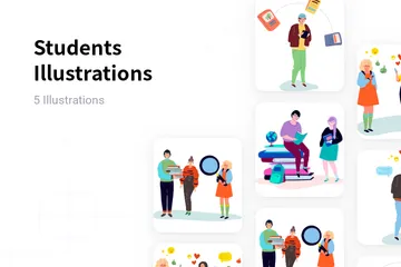 Étudiants Pack d'Illustrations