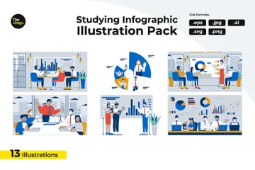 Étudier Pack d'Illustrations