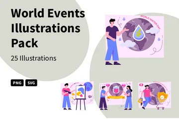 Eventos do mundo Pacote de Ilustrações