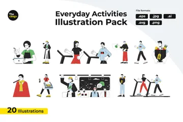 Everyday Activities Illustration Pack