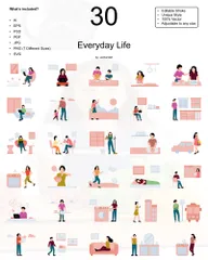 Everyday Life Illustration Pack