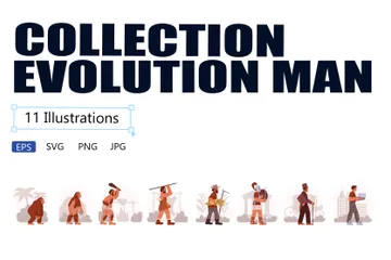 Evolution Of Man Illustration Pack