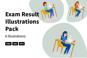 Exam Result Illustration Pack
