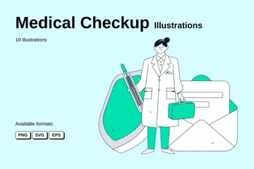 Check-up médical Pack d'Illustrations