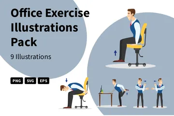 Exercice de bureau Pack d'Illustrations