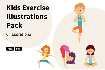 Exercice pour enfants Pack d'Illustrations