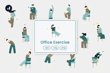 Exercices de bureau Pack d'Illustrations