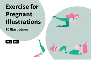Exercise For Pregnant Illustration Pack