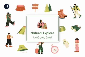 Exploración natural Paquete de Ilustraciones