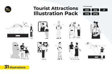 Expositions Touristes Pack d'Illustrations