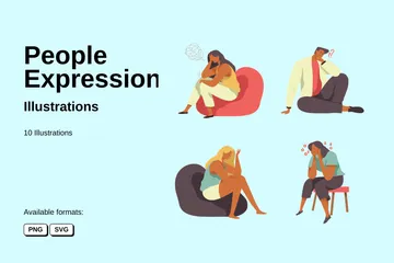 Expression des gens Illustration Pack