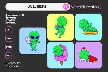 Extraterrestre Pack d'Illustrations