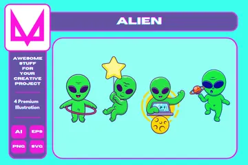 Extraterrestre Pack d'Illustrations