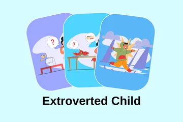 Extroverted Child Illustration Pack