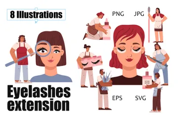 Eyelash Extension Illustration Pack