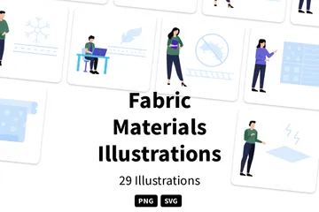 Fabric Materials Illustration Pack