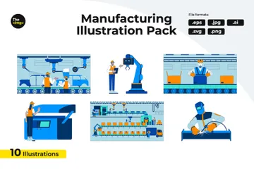 Fabricação Pacote de Ilustrações