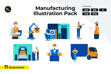 Fabricação Pacote de Ilustrações