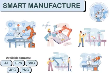 Fabricação inteligente Pacote de Ilustrações