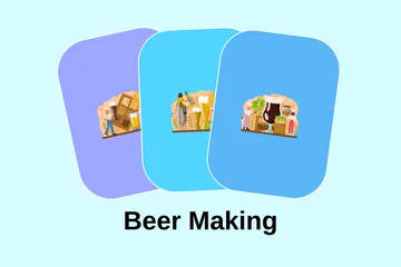 Fabrication de la bière Pack d'Illustrations