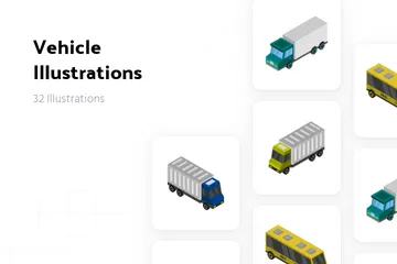 Fahrzeug Illustrationspack