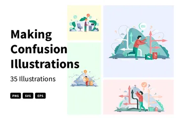 Faire de la confusion Pack d'Illustrations