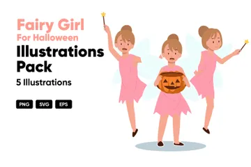 Fairy Girl For Halloween Illustration Pack