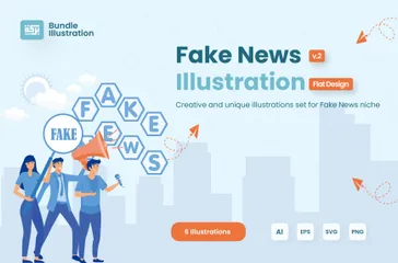 Fake News Part 2 Illustration Pack