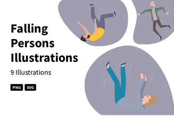 Falling Persons Illustration Pack