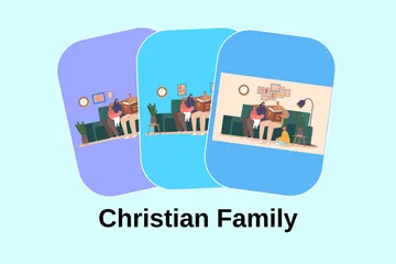 Familia cristiana Paquete de Ilustraciones