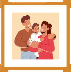 Familie Illustrationspack