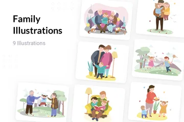 Familie Illustration Pack