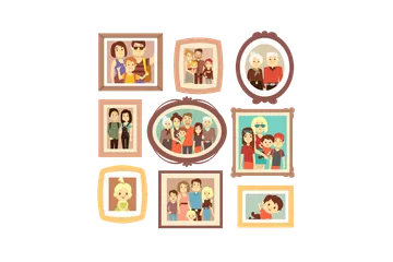 Familienfoto Illustrationspack