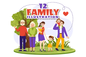 Familienwerte Illustration Pack