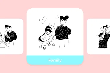 Famille Pack d'Illustrations